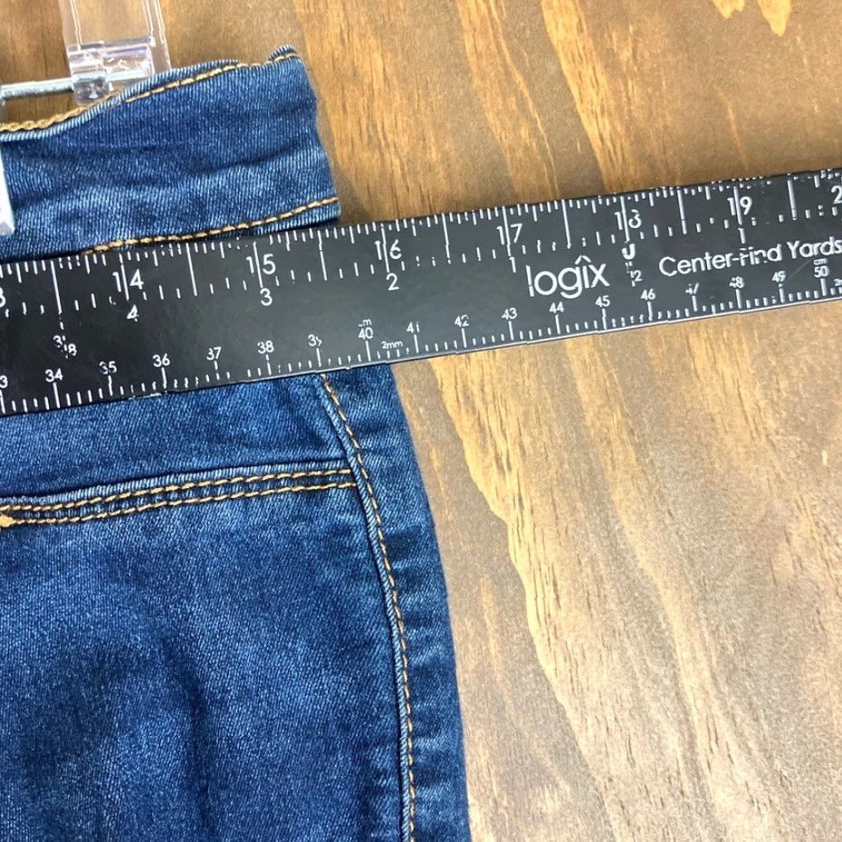 Vintage Flying Monkey Womens Jeans Blue Denim Dark Wash Mid Rise Style JL59 Stretch 30 Jeans Womens Size 30 Dark Wash Stretch Modern Casual Modern Fit 200 Size 30" / US 8 / IT 44 - 7 Thumbnail