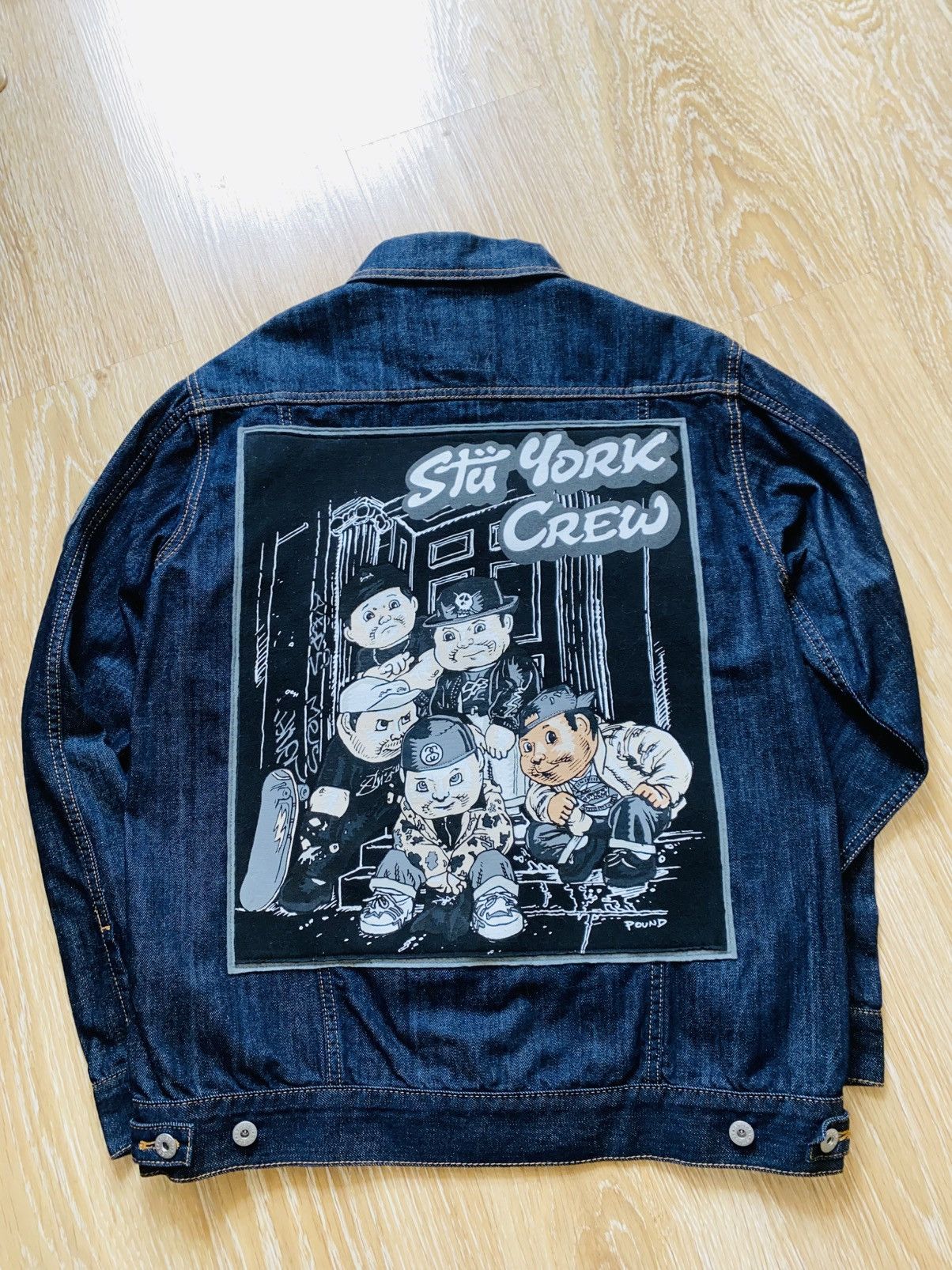 Stussy × Vintage Stussy X Pound Vintage Denim Jacket Patta Size US L / EU 52-54 / 3 - 4 Thumbnail