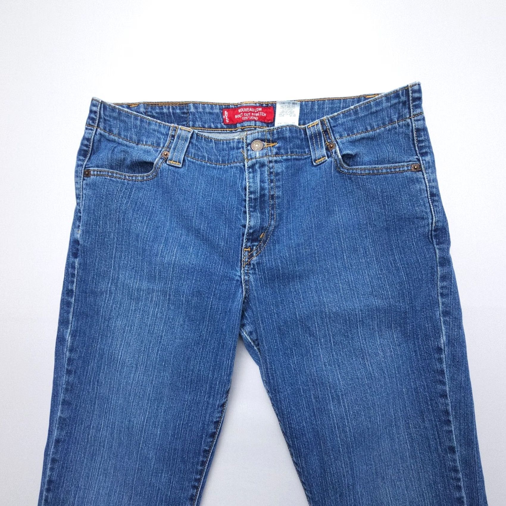 Levi's VINTAGE Levi's 525 Jeans Bootcut 5-Pocket 30 In Blue Denim Womens 14 Comfort Stretch Low Rise Size 36" / US 14 / IT 50 - 6 Thumbnail