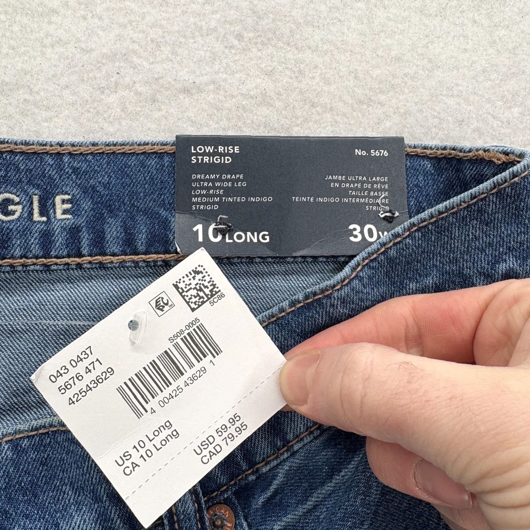 American Eagle Outfitters VINTAGE American Eagle Jeans Wide-Leg? Size 32" / US 10 / IT 46 - 4 Thumbnail