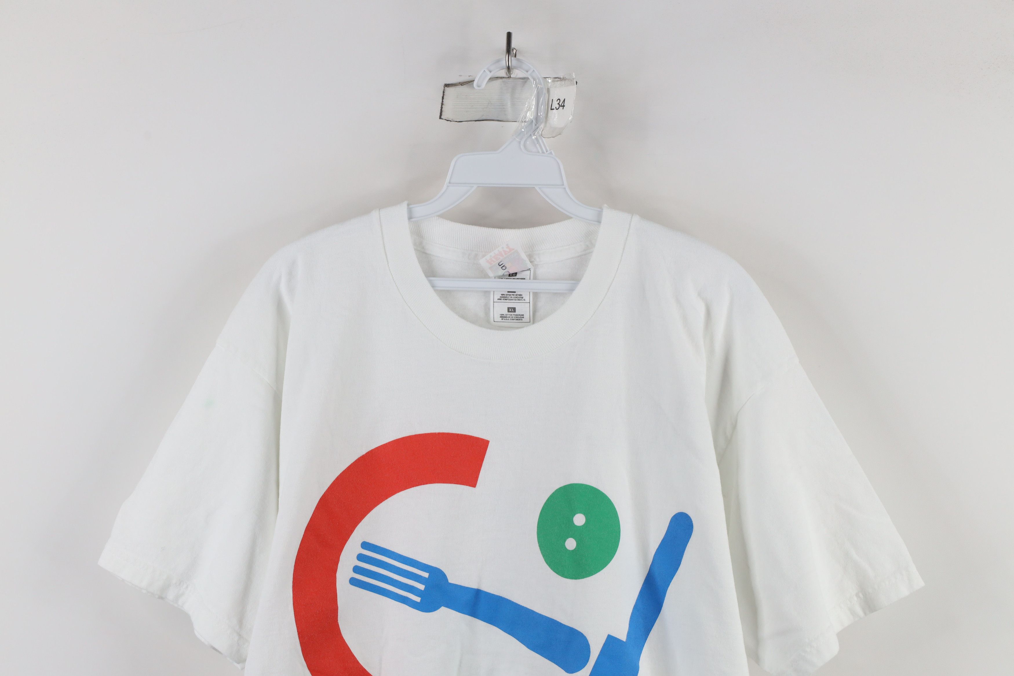 Vintage Vintage 90s of the Town Toledo Restaurants T-Shirt White Size US XL / EU 56 / 4 - 2 Thumbnail