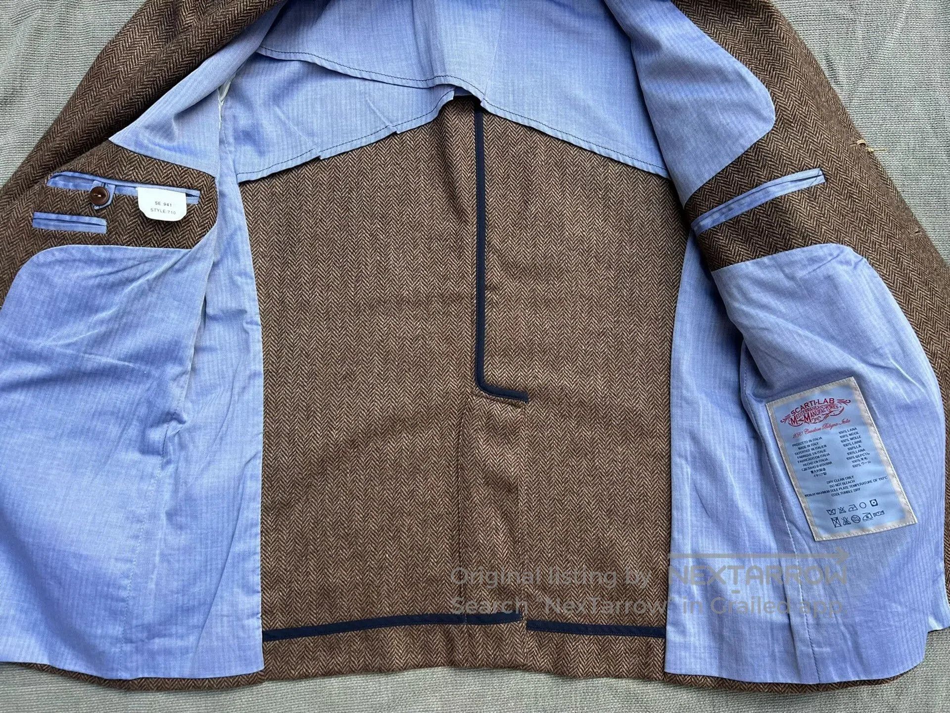 Scarti-Lab Italian Vintage Style Wool Blazer. Size US M / EU 48-50 / 2 - 3 Thumbnail