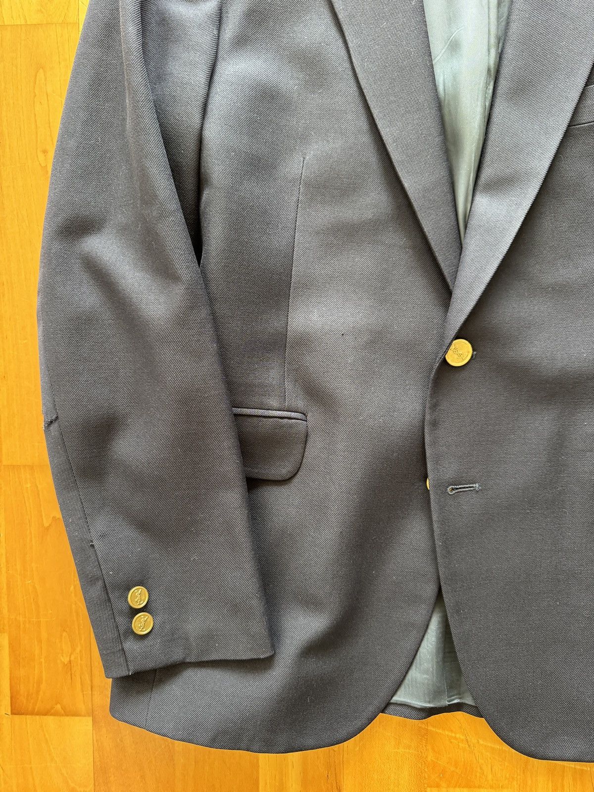 Yves Saint Laurent Vintage Yves Saint Laurent Navy Blazer 36r Size 36R - 3 Thumbnail