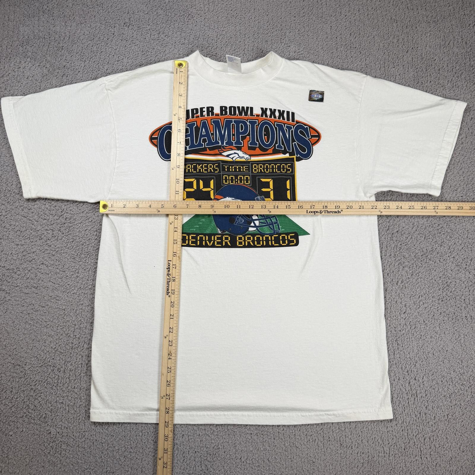 Logo 7 Vintage 1998 Denver Broncos Super Bowl XXXII T Shirt XL Size US XL / EU 56 / 4 - 2 Thumbnail