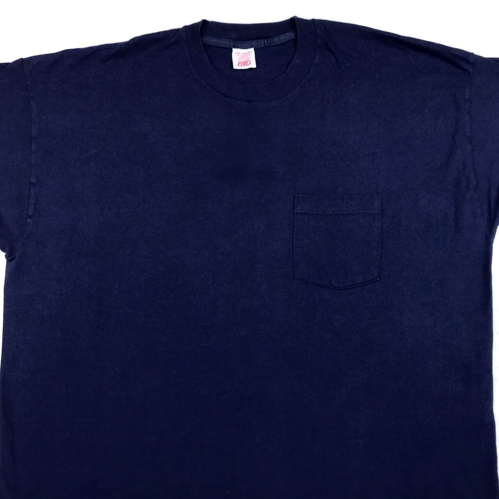Vintage VINTAGE B.V.D T-Shirt 3XL Navy Blue Crew Neck Short Sleeve Men 90s 80s Beach Surf Rock Size US XXL / EU 58 / 5 - 3 Thumbnail
