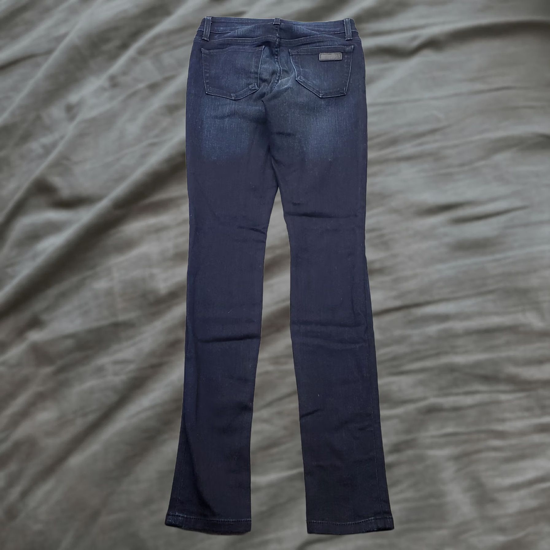 Vintage Joe's Jeans Womens 25 Blue Denim Ultra-Slim Stretch Dark Wash Faded Whiskered Jeans Size 42" / US 20 - 1 Thumbnail