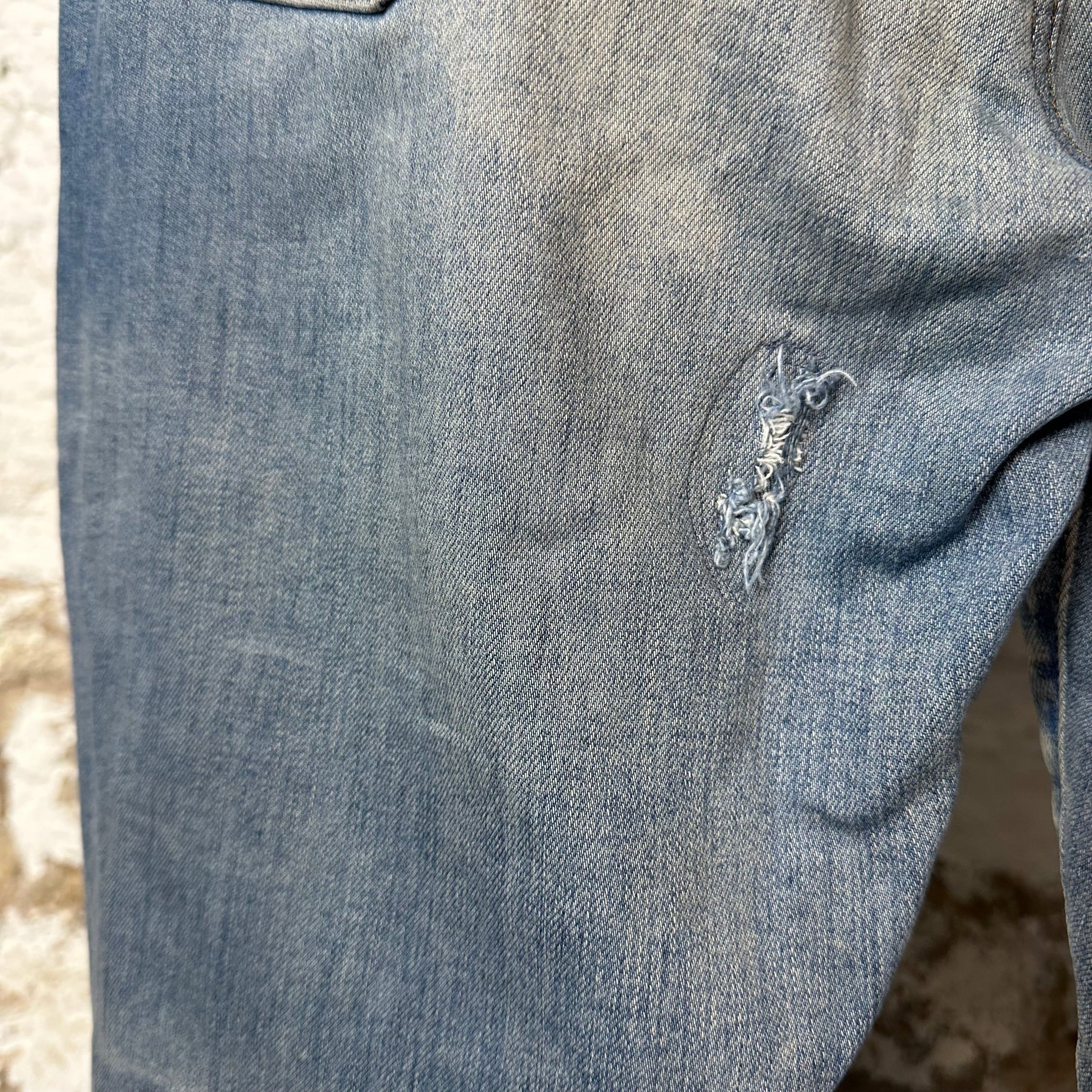Amiri Amiri MX1 Pink Crystal Patch Blue Denim Jeans Sz 38 Size US 38 / EU 54 - 5 Thumbnail