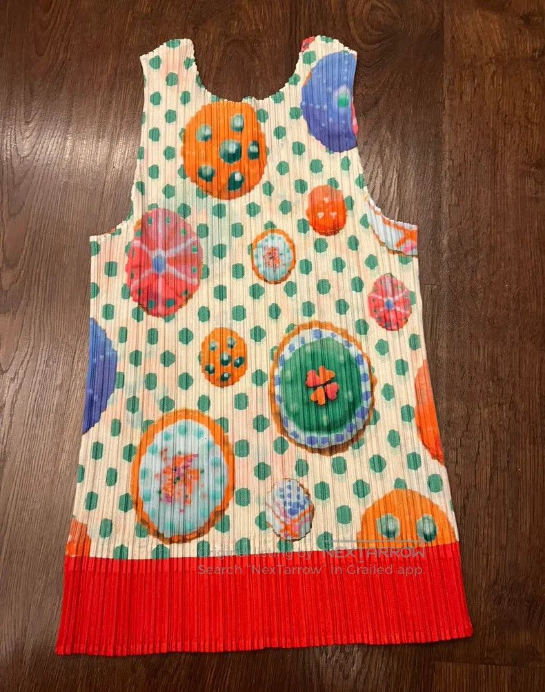 Issey Miyake Issey Miyake Cookie Donut Colorful Fun Polka Dot Sleeveles Size L / US 10 / IT 46 - 5 Thumbnail