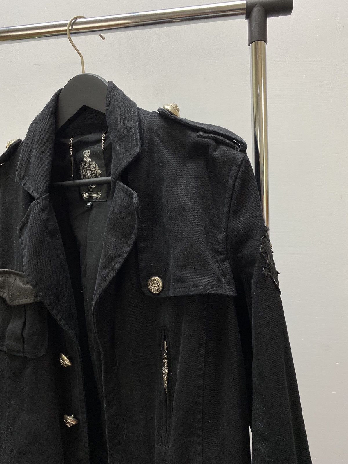 Other Vintage Faith Connexion Black Trench Coat Jacket Men’s Black Size US M / EU 48-50 / 2 - 2 Thumbnail