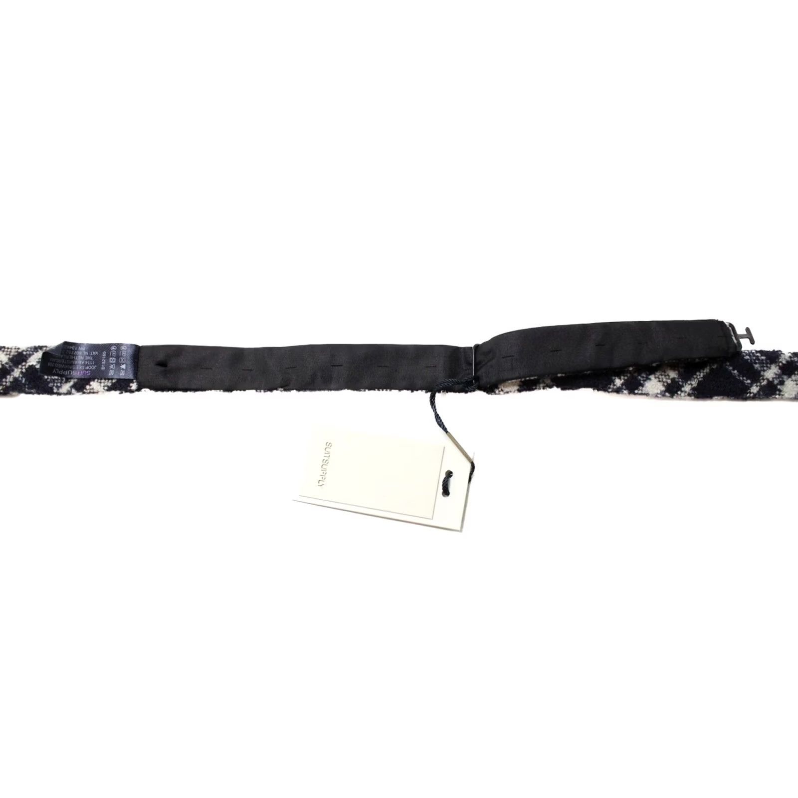 Suitsupply Suitsupply Check Navy Bow Tie Men's ONE SIZE Wool Blend Adjustable Tied Size ONE SIZE - 2 Thumbnail