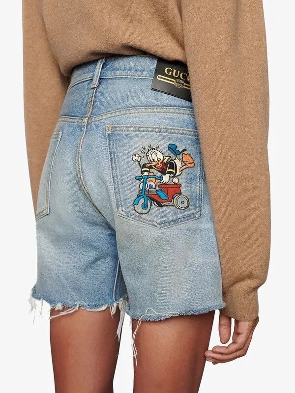 Gucci GUCCI X Disney Eco Denim Cut off Shorts Size 29" - 1 Thumbnail