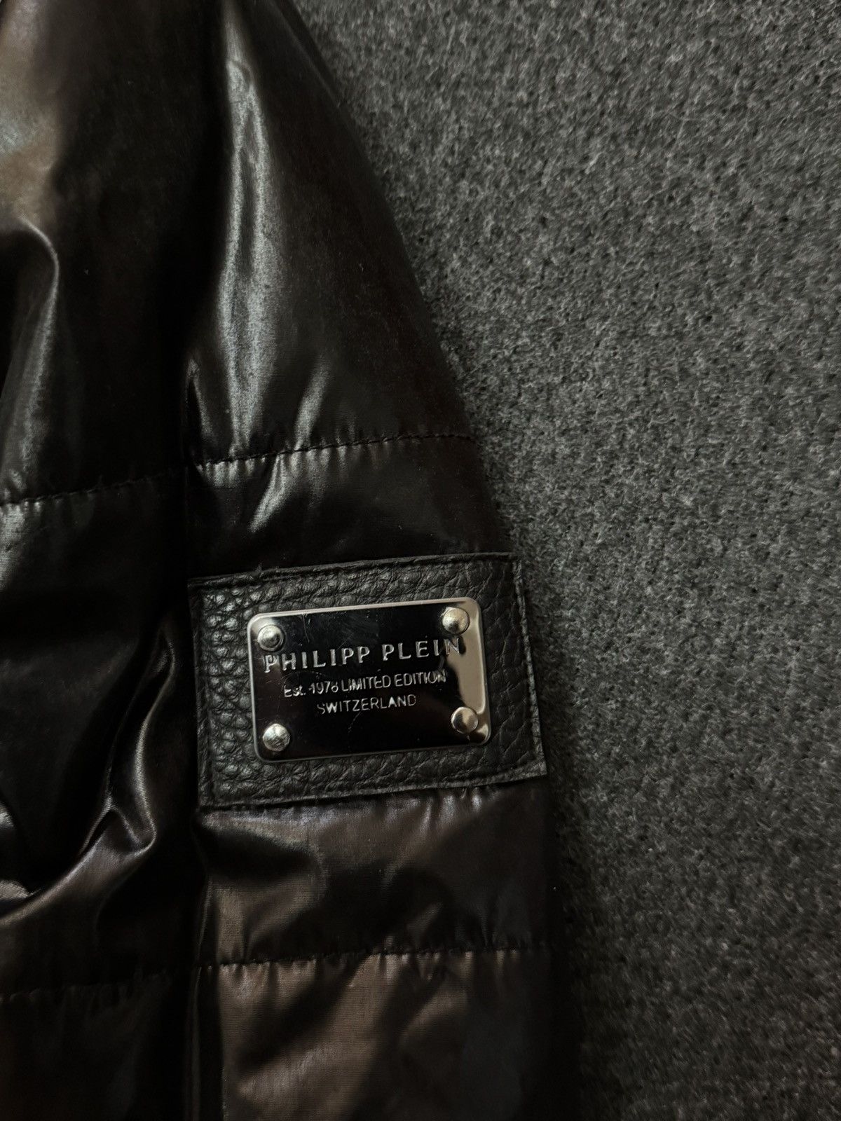 Philipp Plein Philipp Plein Puffer Jacket – Black Glossy Finish Size XL / US 12-14 / IT 48-50 - 4 Thumbnail