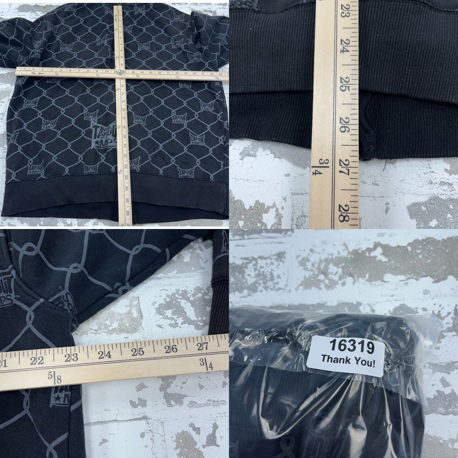 Tapout VINTAGE Tapout Hoodie Men XL Black Full Zip Jacket MMA AOP Cage Print Grunge Shirt Size US XL / EU 56 / 4 - 10 Thumbnail