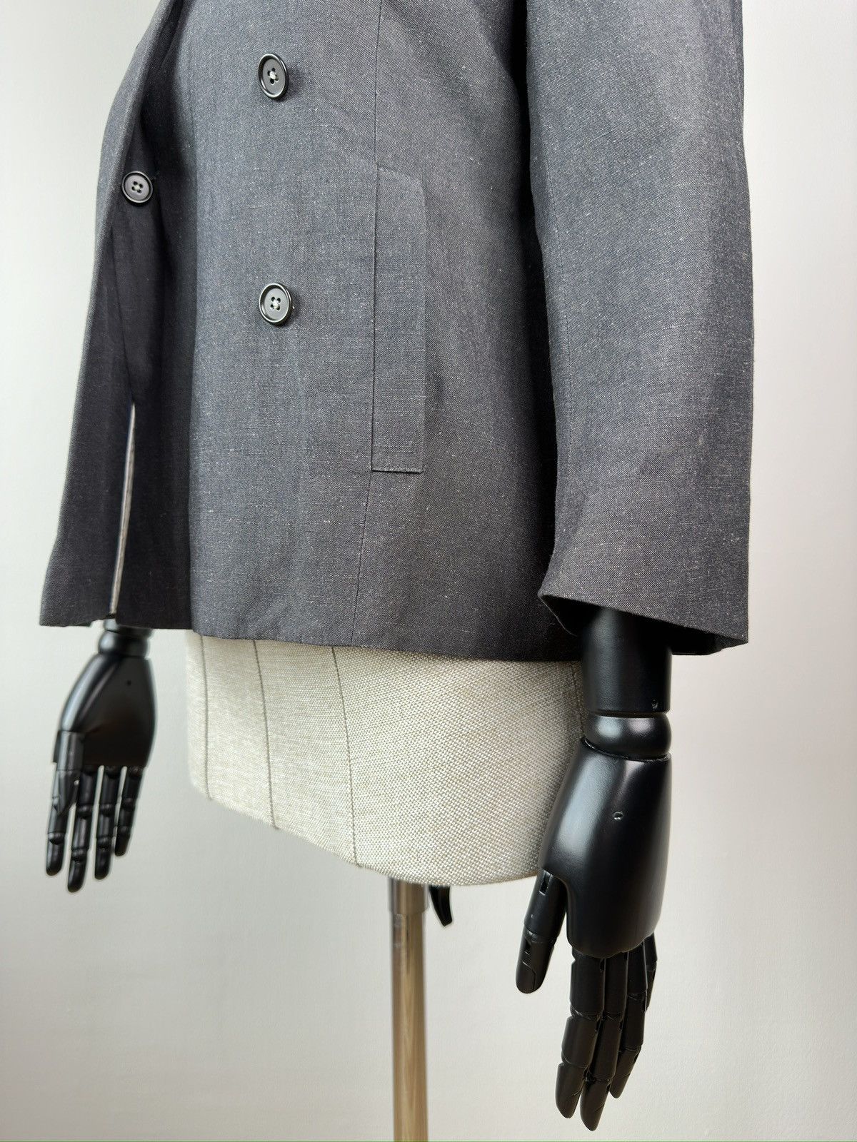 Other TOAST Linen Cotton Grey Double Breasted Blazer Jacket Size M / US 6-8 / IT 42-44 - 9 Thumbnail