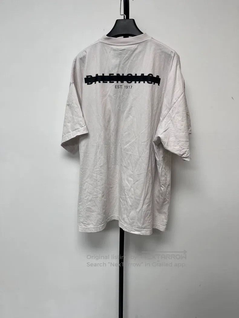 Balenciaga Balenciaga Solid Color Letter Logo Printed Loose Round Nec Size L / US 10 / IT 46 - 2 Thumbnail