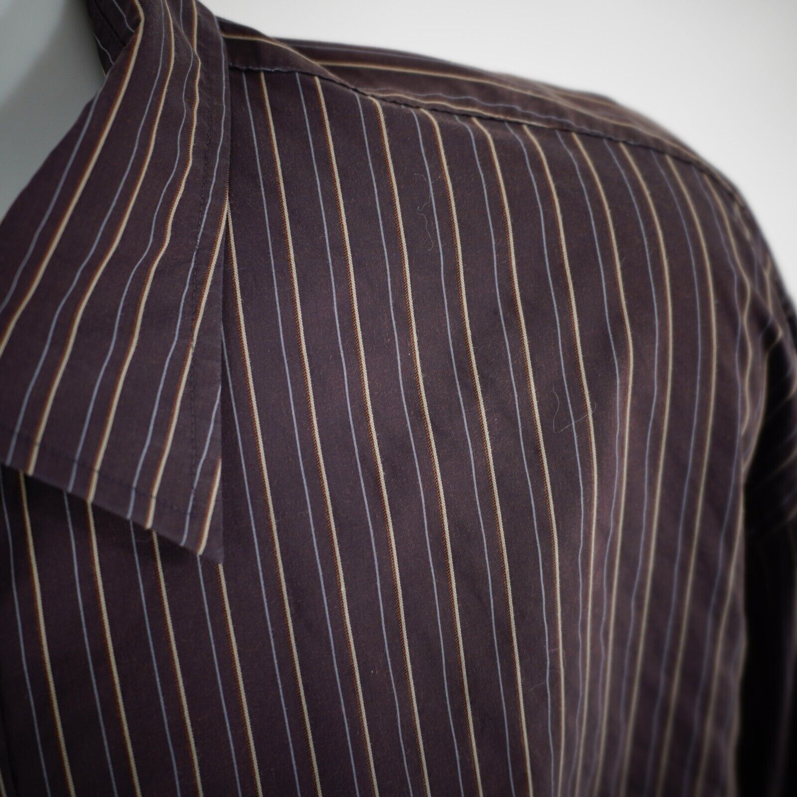 Joseph Abboud Joseph Abboud Purple Tan Striped Cotton Nylon XL Pocket Coll Size US XL / EU 56 / 4 - 2 Thumbnail