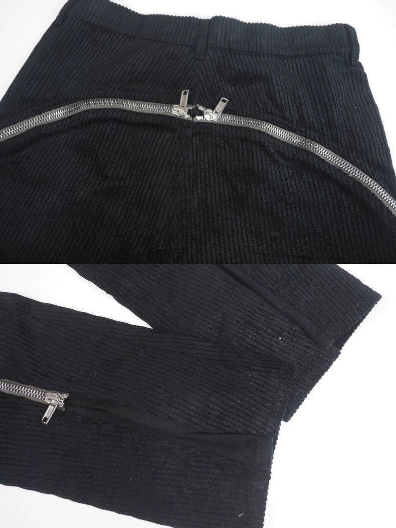 Rick Owens Rick Owens 22FW Black Corduroy Zip Pants Size US 29 - 8 Thumbnail