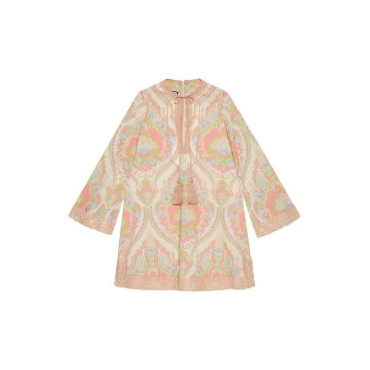 Gucci Gucci SS22 Silk Printed Long Sleeve Dress-2507 Size M / US 6-8 / IT 42-44 - 1 Thumbnail