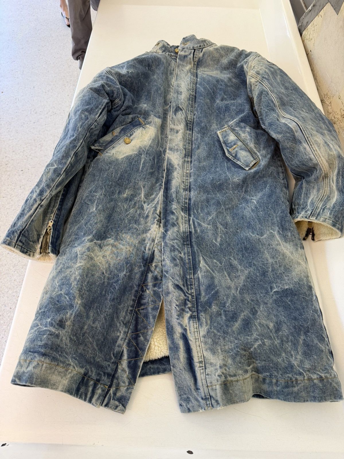 Fear of God INVERTED HOLY WATER $1300 NEW FIFTH DENIM JACKET FEAR