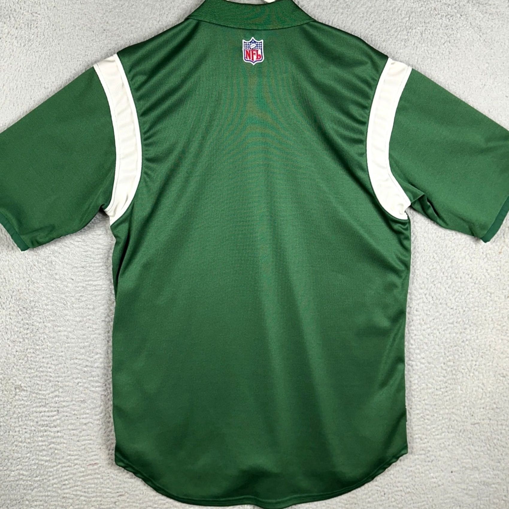 Nike VINTAGE New York Jets Nike Polo Shirt Mens Large NFL Pro Line Football Rugby EUC Size US L / EU 52-54 / 3 - 3 Thumbnail