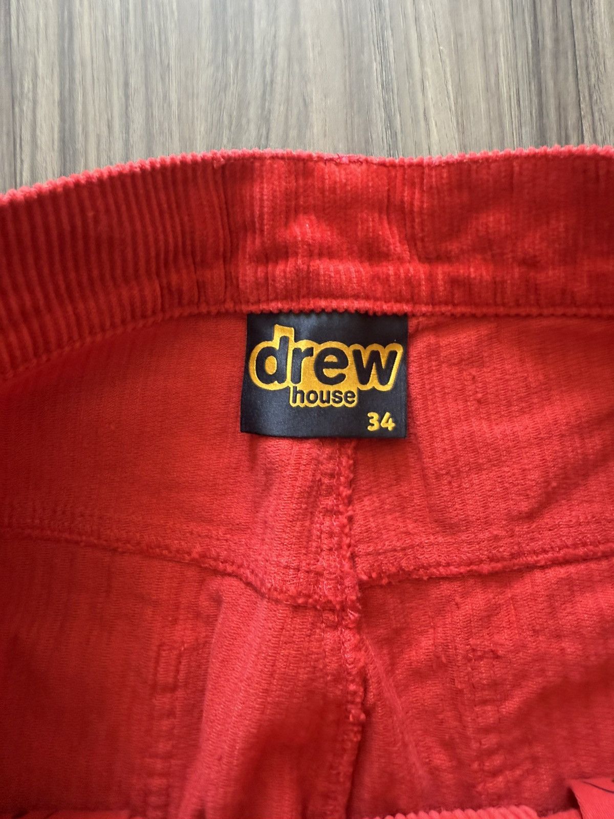 Drew House Drew House Red Corduroy Carpenter Pants Size 34 Carpenter Size US 34 / EU 50 - 3 Thumbnail