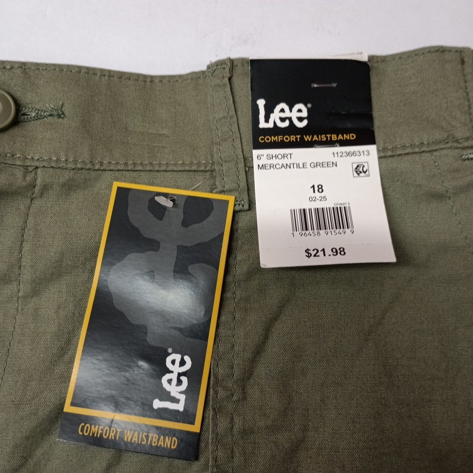 Lee Lee Bermuda Shorts Womens Size 18 Green 6" Ins Comfort Waist Size 40" / US 18 - 2 Thumbnail