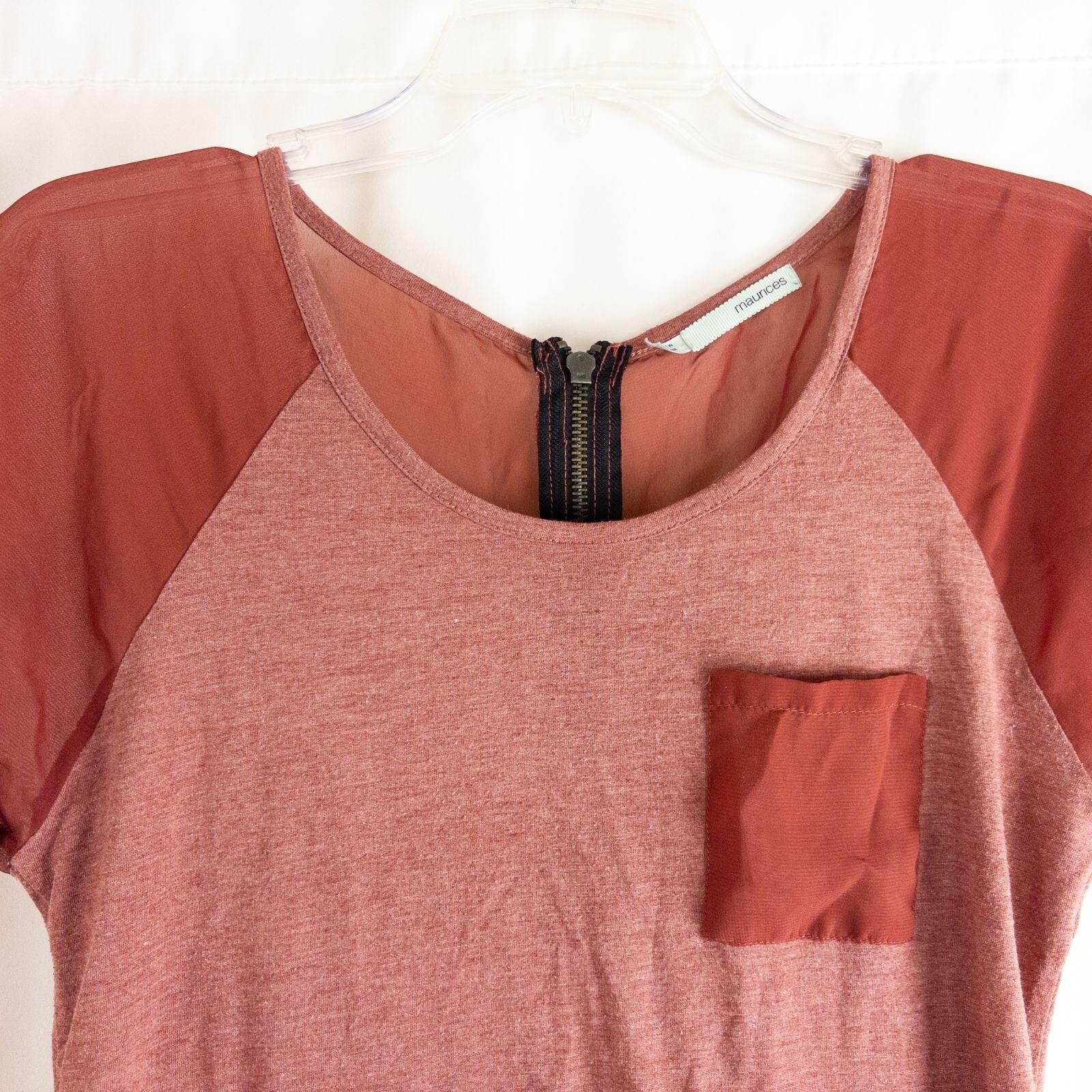 Other Maurices Red Salmon Solid Top Womens XSmall / Small Size M / US 6-8 / IT 42-44 - 4 Thumbnail