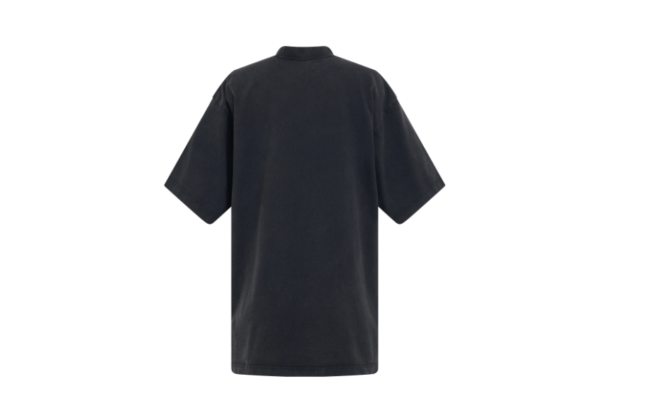 Balenciaga o1s1wg110624 DIY College Vintage Jersey T-Shirt Washed Black Size US XXL / EU 58 / 5 - 4 Thumbnail