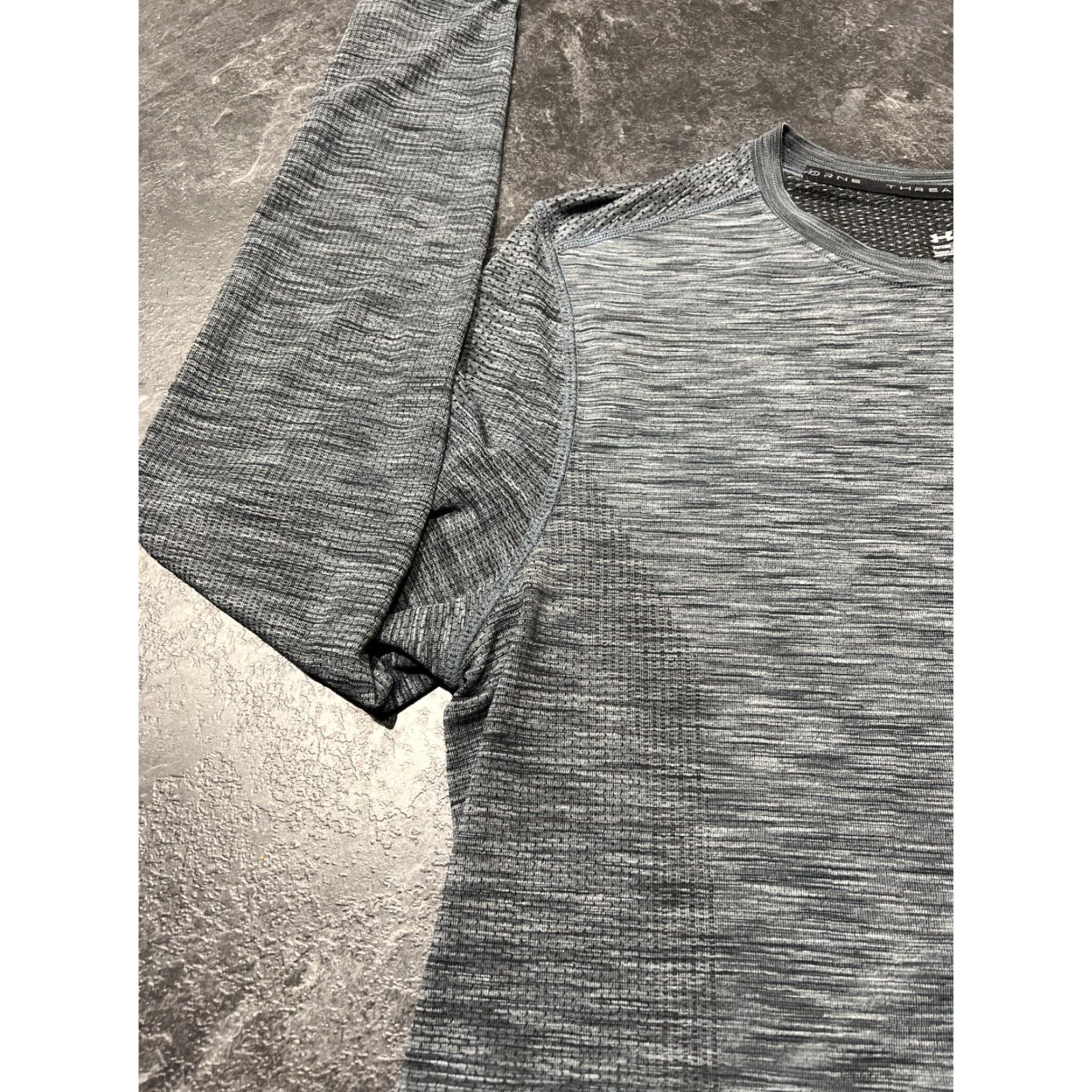 Under Armour Under Armour Threadborne Long Sleeve Tee Men M Gray Regular Casual Activewear Shirt Mens Size US M / EU 48-50 / 2 - 5 Thumbnail