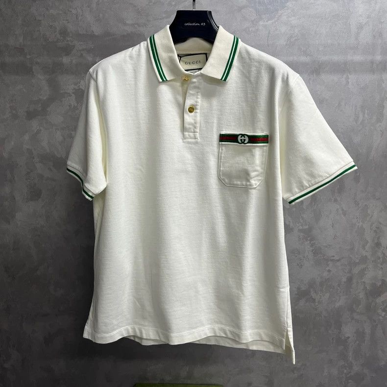 Gucci Gucci The latest ivory white letter print straight short-sl Size US M / EU 48-50 / 2 - 2 Thumbnail