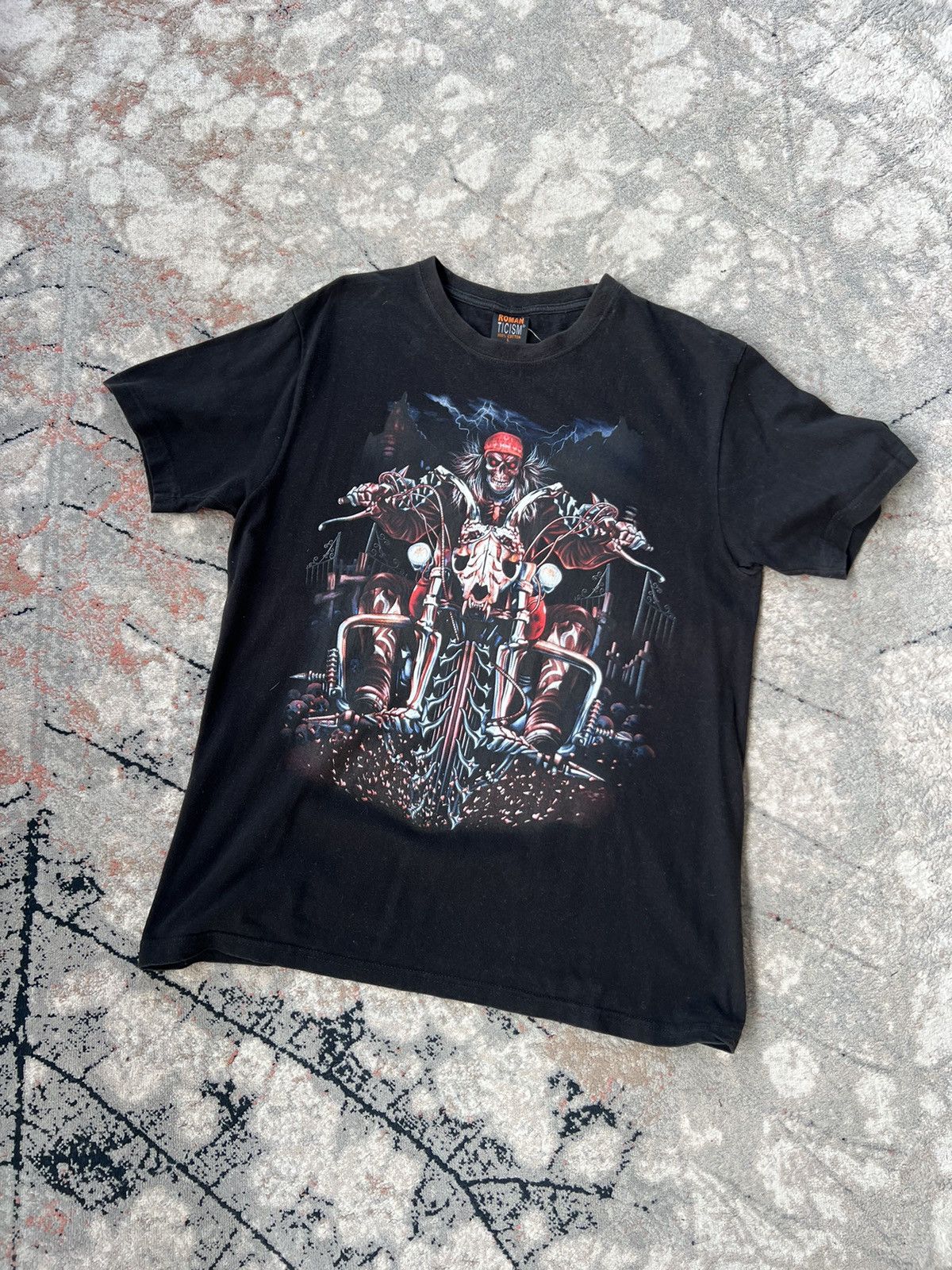 Vintage Vintage Moto Skulls Tee Size US L / EU 52-54 / 3 - 1 Thumbnail