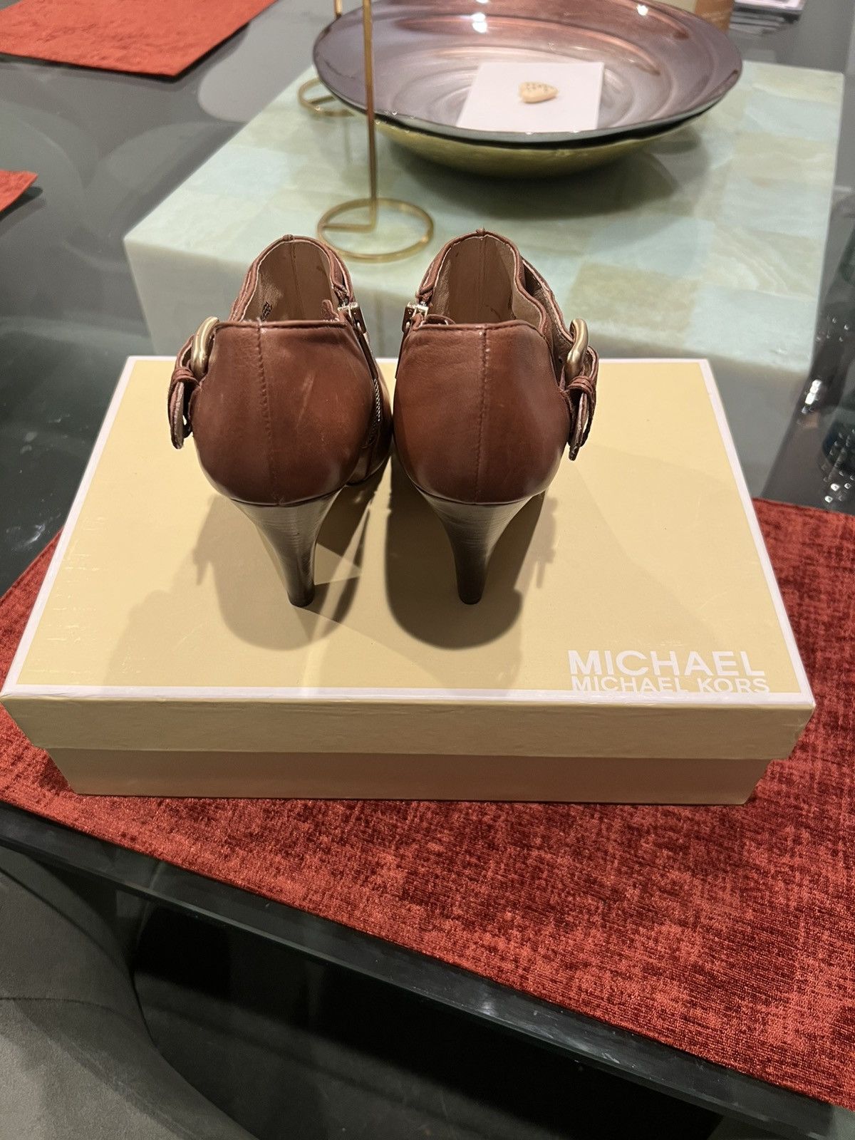 Michael Kors Michael Kors Anna Belle Bootie, Leather Buckle Ankle Boots Size US 6 / IT 36 - 6 Thumbnail