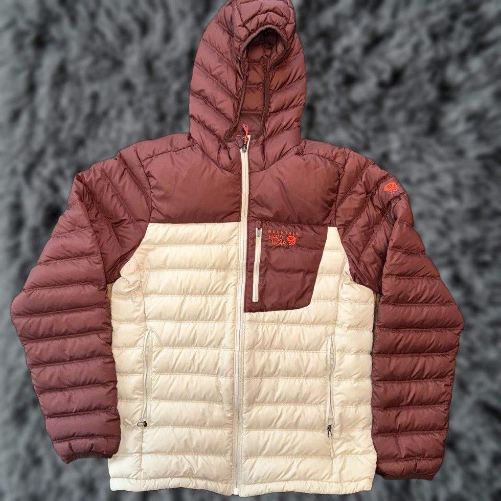 Mountain Hardwear VINTAGE Mountain Hardwear Puffer Jacket 650 Down Q Shield Size Small Burgundy Ivory Size S / US 4 / IT 40 - 1 Thumbnail