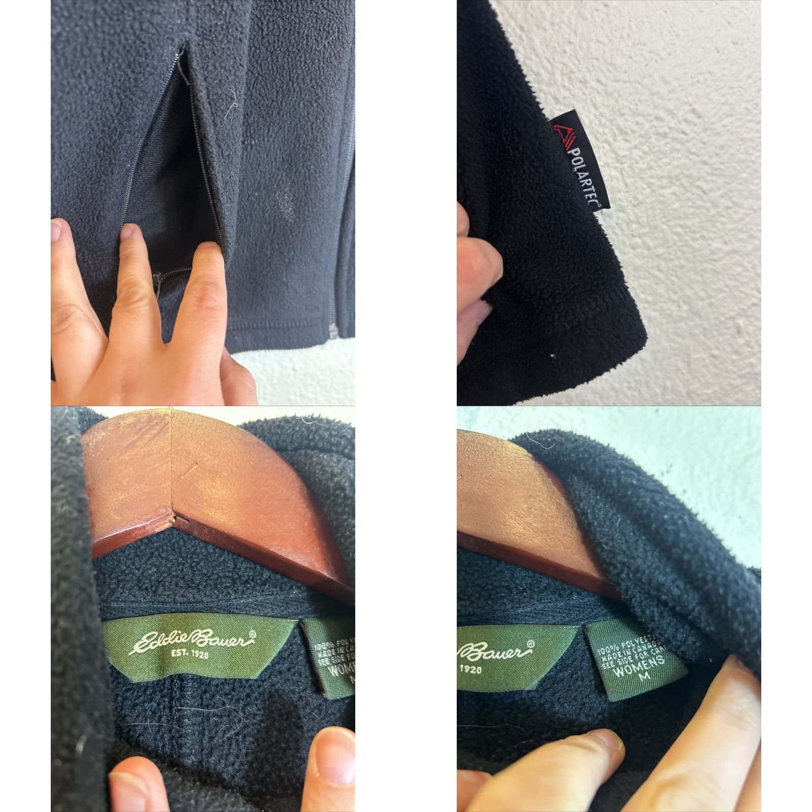 Eddie Bauer Eddie Bauer Vest Womens Medium Full Zip Black Polartec Fleece Size M / US 6-8 / IT 42-44 - 8 Thumbnail