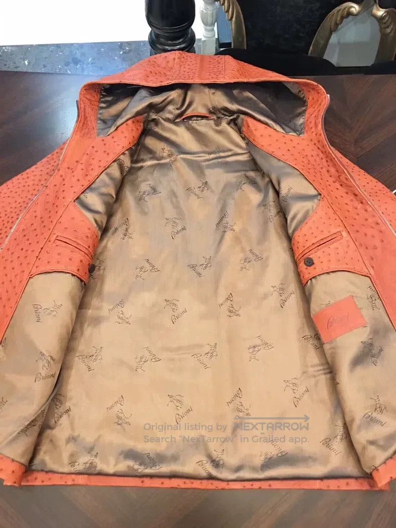 Brioni Brioni Ostrich leather jacket and sweatshirt Size US M / EU 48-50 / 2 - 6 Thumbnail