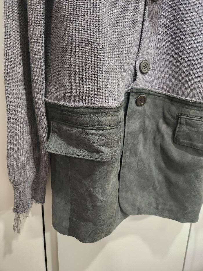 Giorgio Brato Giorgio Brato 가죽 도킹 가디건 Size US L / EU 52-54 / 3 - 6 Thumbnail