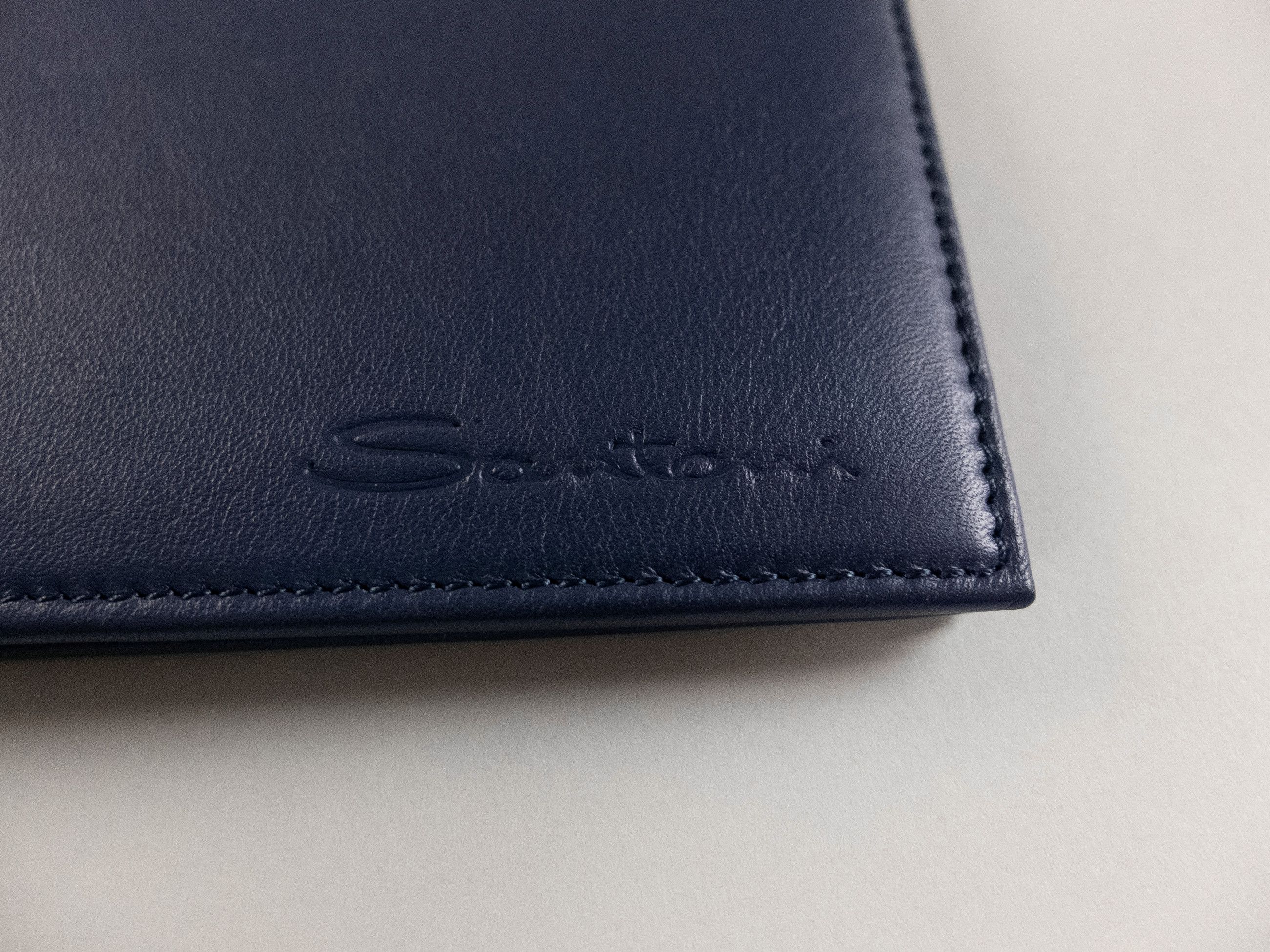 Santoni SANTONI blue classic leather bifold wallet billfold Italy Size ONE SIZE - 2 Thumbnail