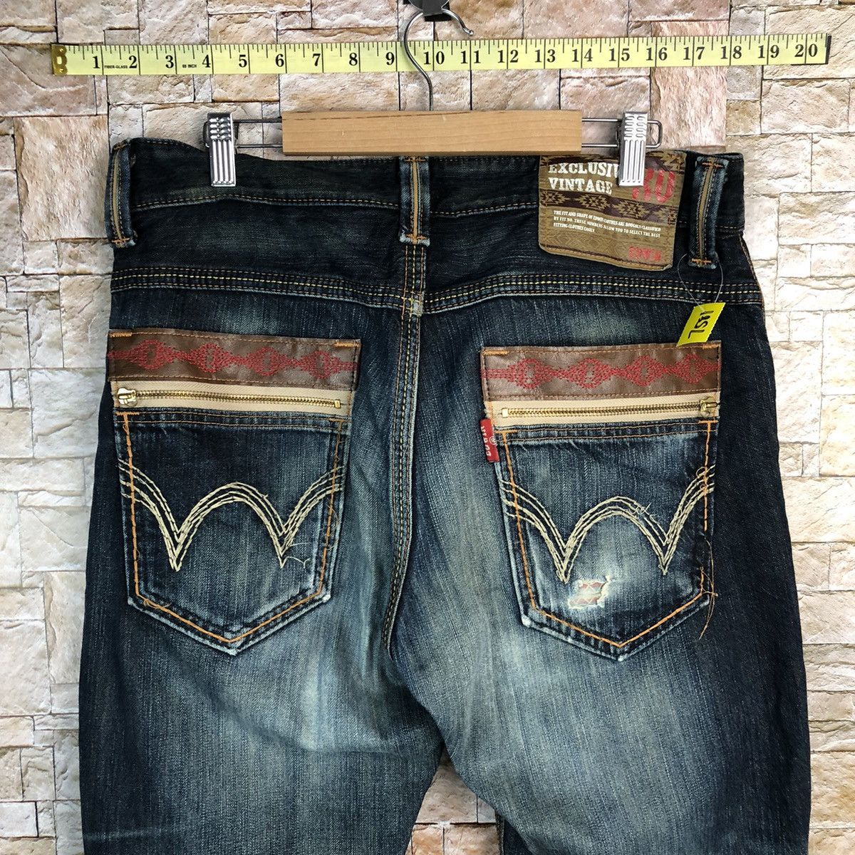 Edwin Edwin faded Blue Denim jeans Pants #7597 Size US 33 - 5 Thumbnail