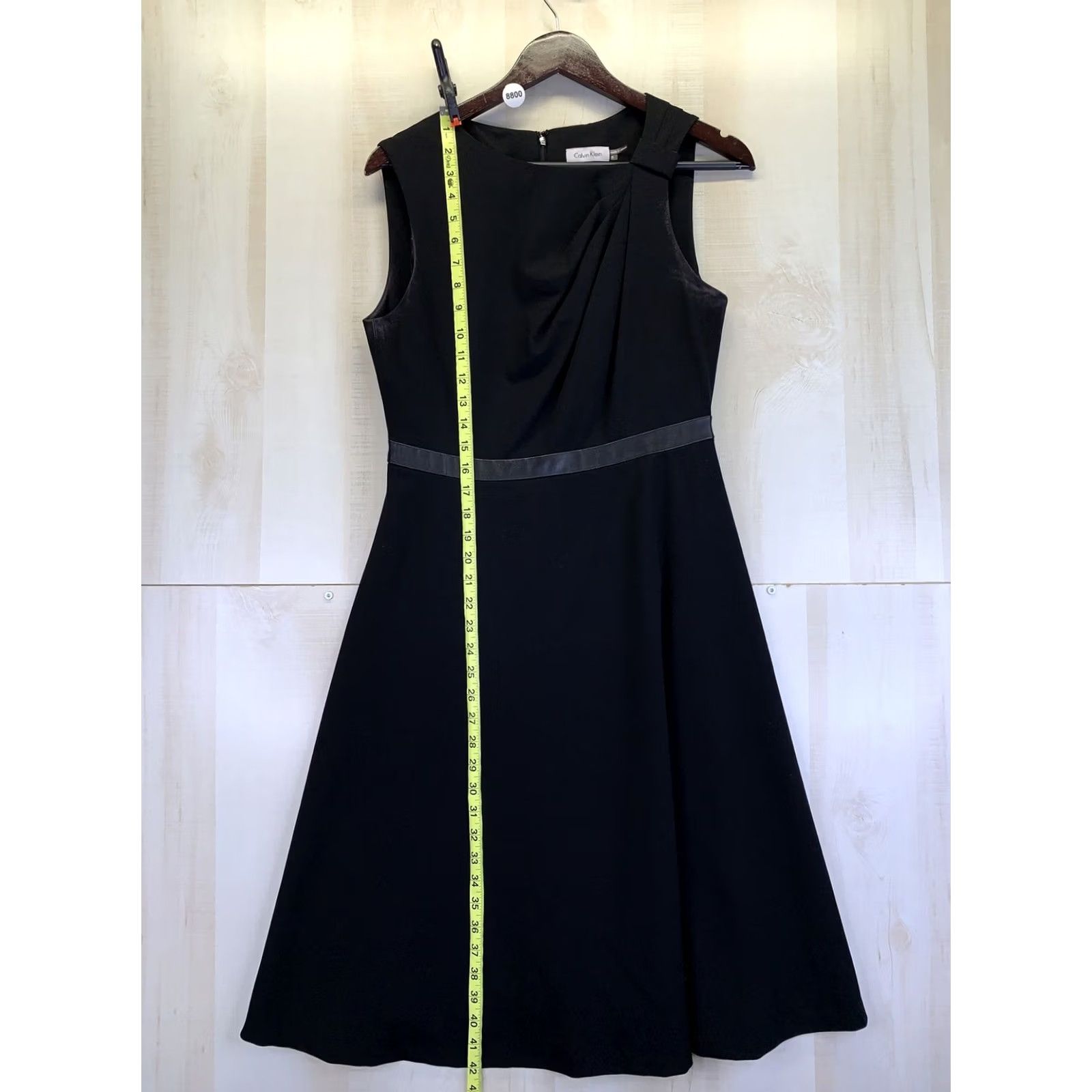 Calvin Klein Calvin Klein Black A-Line Pleated Shoulder Womens 8- Regular Dress/Made For Party/Cocktail Formal Travel Size M / US 6-8 / IT 42-44 - 7 Thumbnail