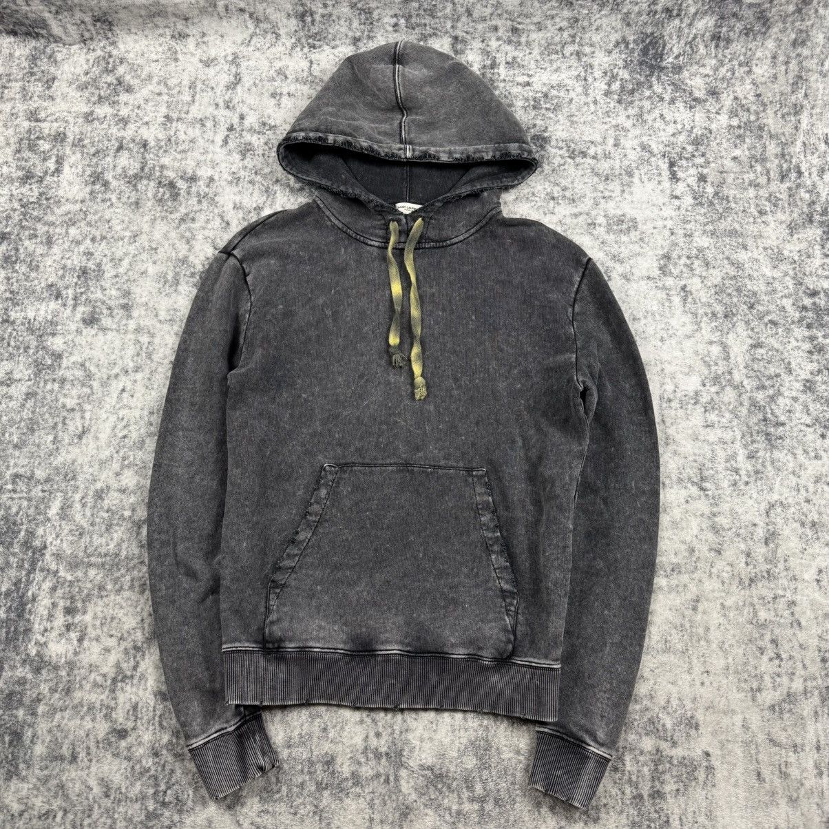 Saint Laurent Paris Saint Laurent Distressed Washed ‘Gray’ Hoodie Size US XS / EU 42 / 0 - 1 Thumbnail