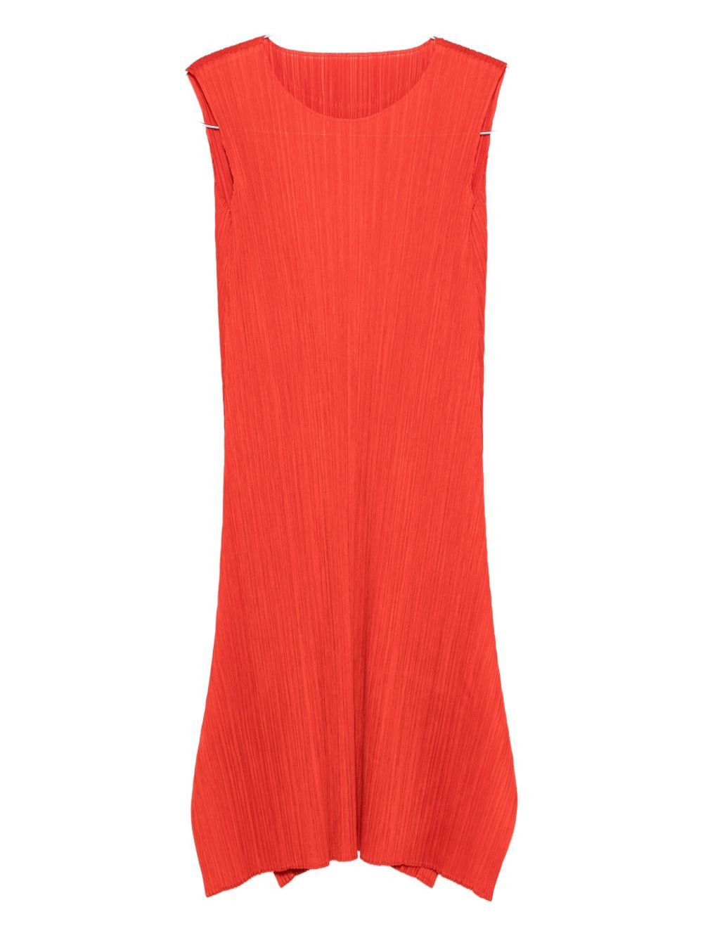 Pleats Please Issey Miyake PLEATED MIDI DRESS Size L / US 10 / IT 46 - 1 Thumbnail