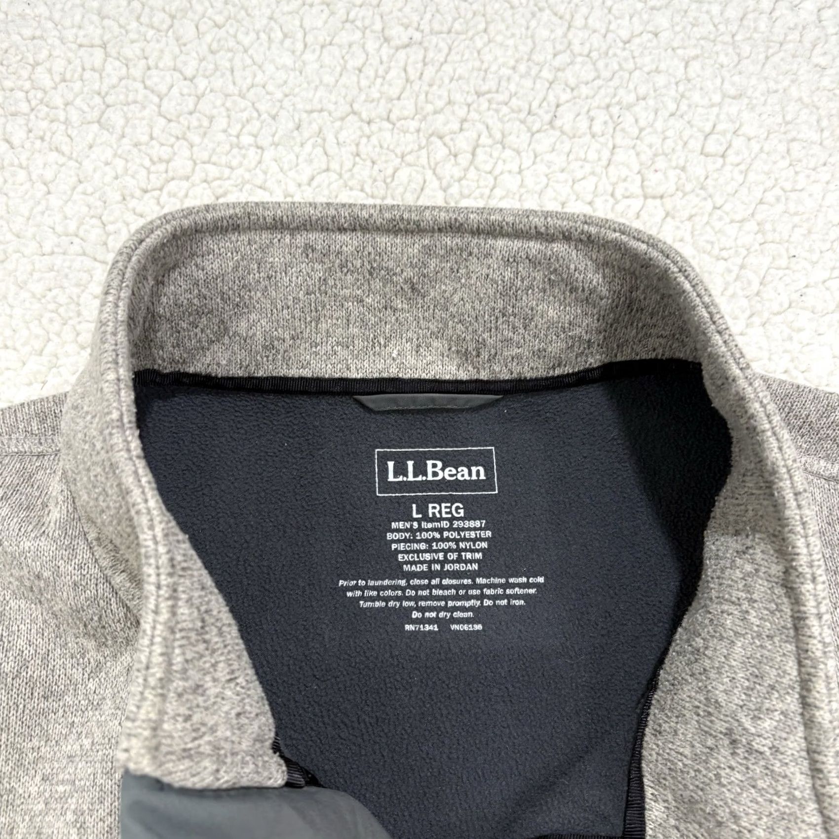 Vintage L.L. Bean Jacket Fleece Gray Mens Size L Full Zip Pockets Outdoors Regular Mid-Length Zip Jacket Size US L / EU 52-54 / 3 - 2 Thumbnail