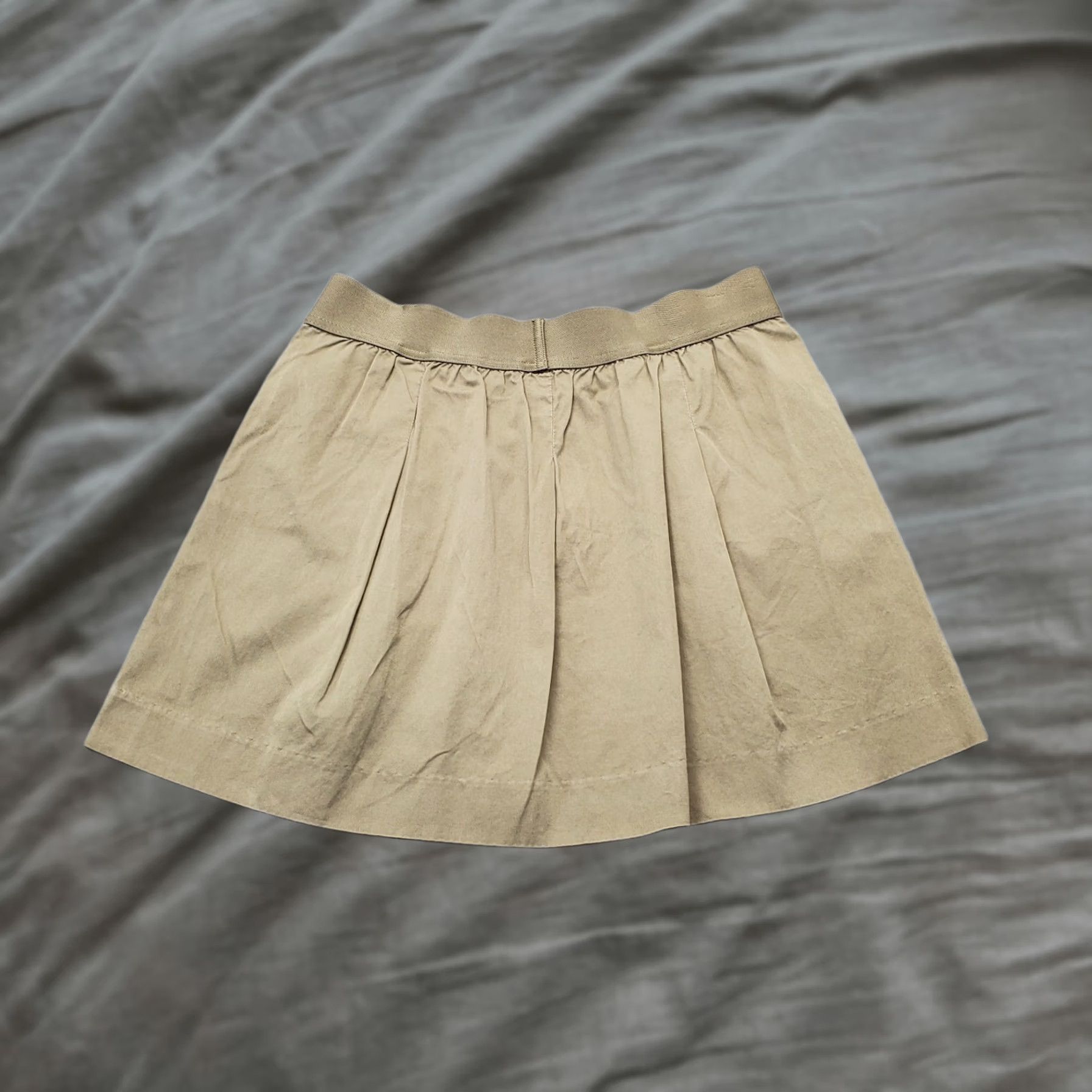 J.Crew J.CREW A-Line Skirt Womens Size 10 Green Pleated Front Stretch Waistband Pull On Shor t Green Womens Size 10 Pre-owned Skirt Size 32" / US 10 / IT 46 - 1 Thumbnail