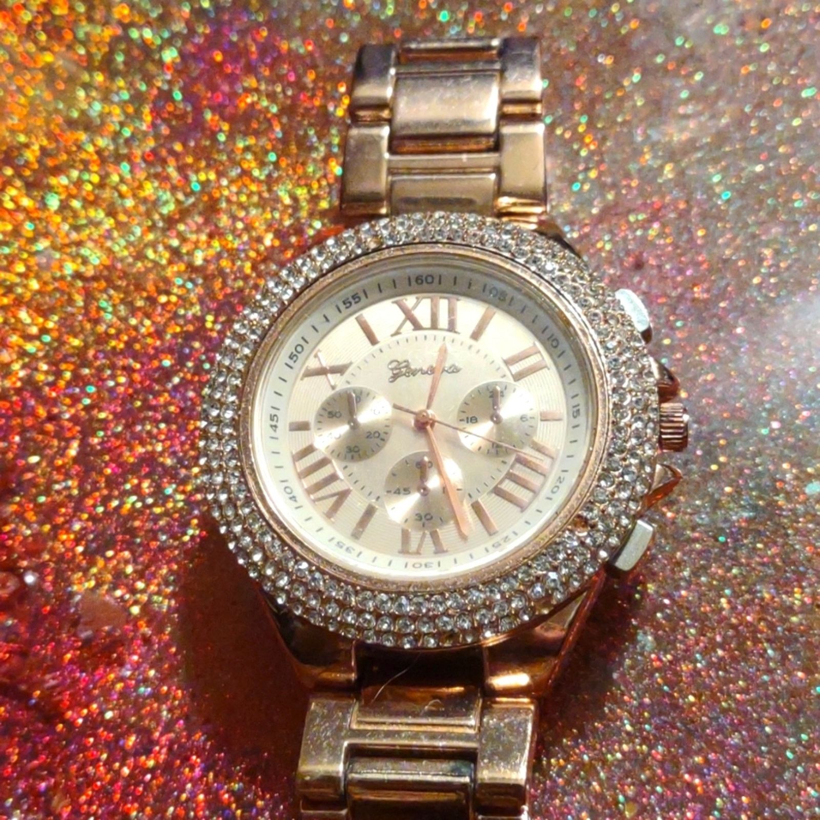 Geneva Beautiful Geneva rose gold and rhinestone watch Size ONE SIZE - 2 Thumbnail