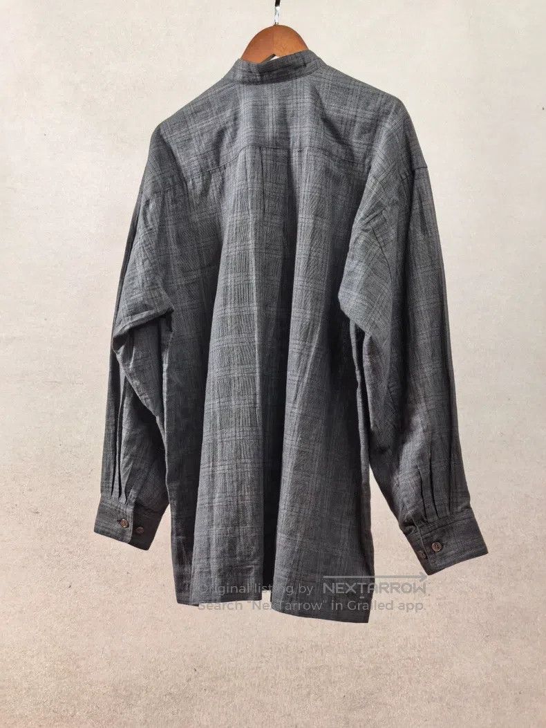 Issey Miyake Issey Miyake Blue Gray Plaid Linen and Cotton Thick Woven Size US M / EU 48-50 / 2 - 4 Thumbnail