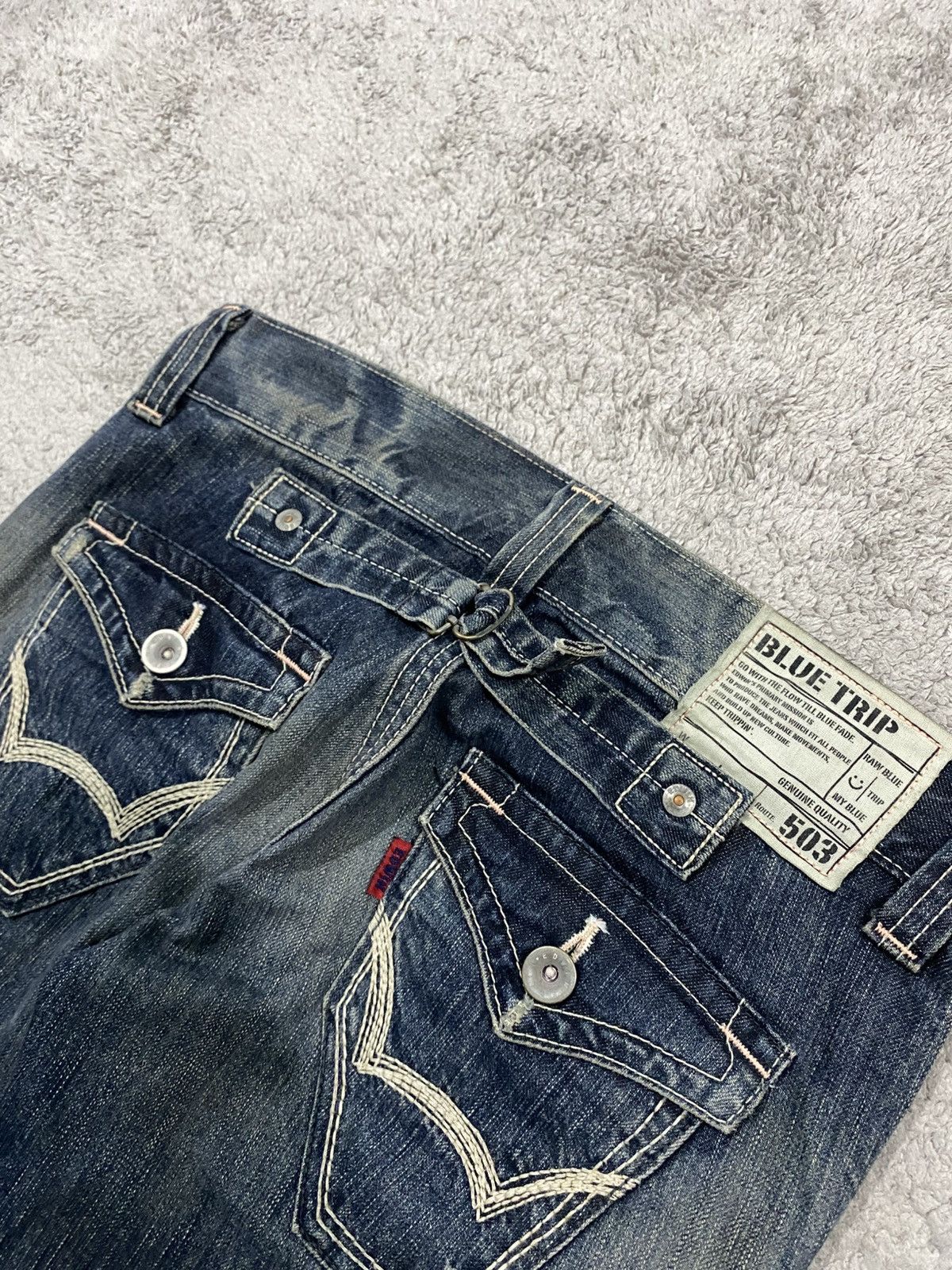 Edwin NEED GONE ‼️ Edwin 503 Blue Trip Black Flare Washed Denim Size US 31 - 5 Thumbnail