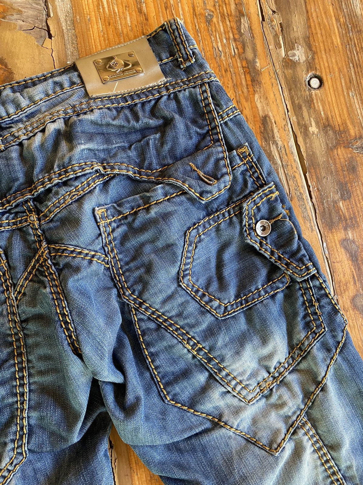 If Six Was Nine DISTRESSED JEANS Denim multi pocket y2k lgb style Size US 32 / EU 48 - 13 Thumbnail