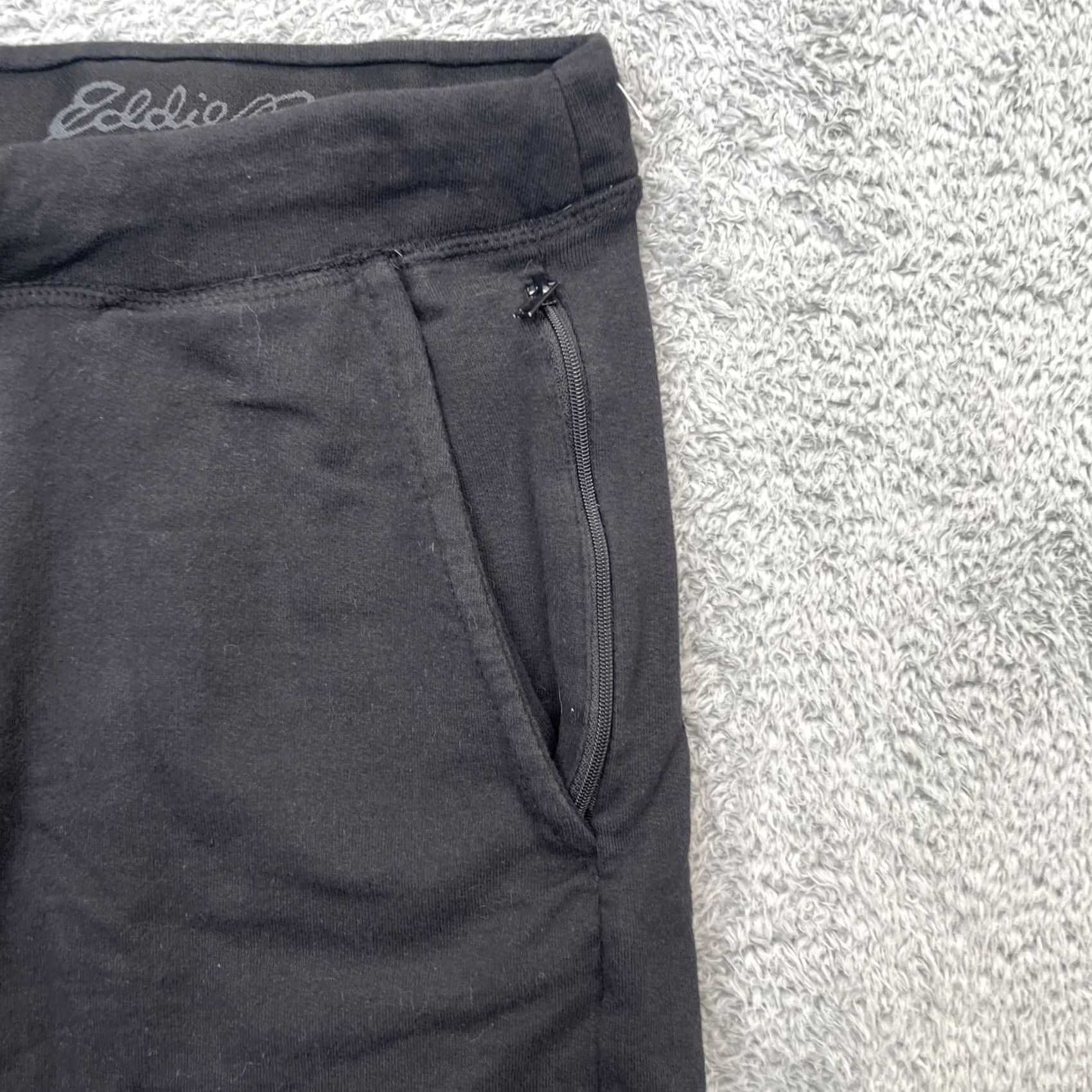Eddie Bauer Eddie Bauer Shorts Mens Medium Black Lounge French Terry Lined Cotton Drawstring Size US 31 - 5 Thumbnail