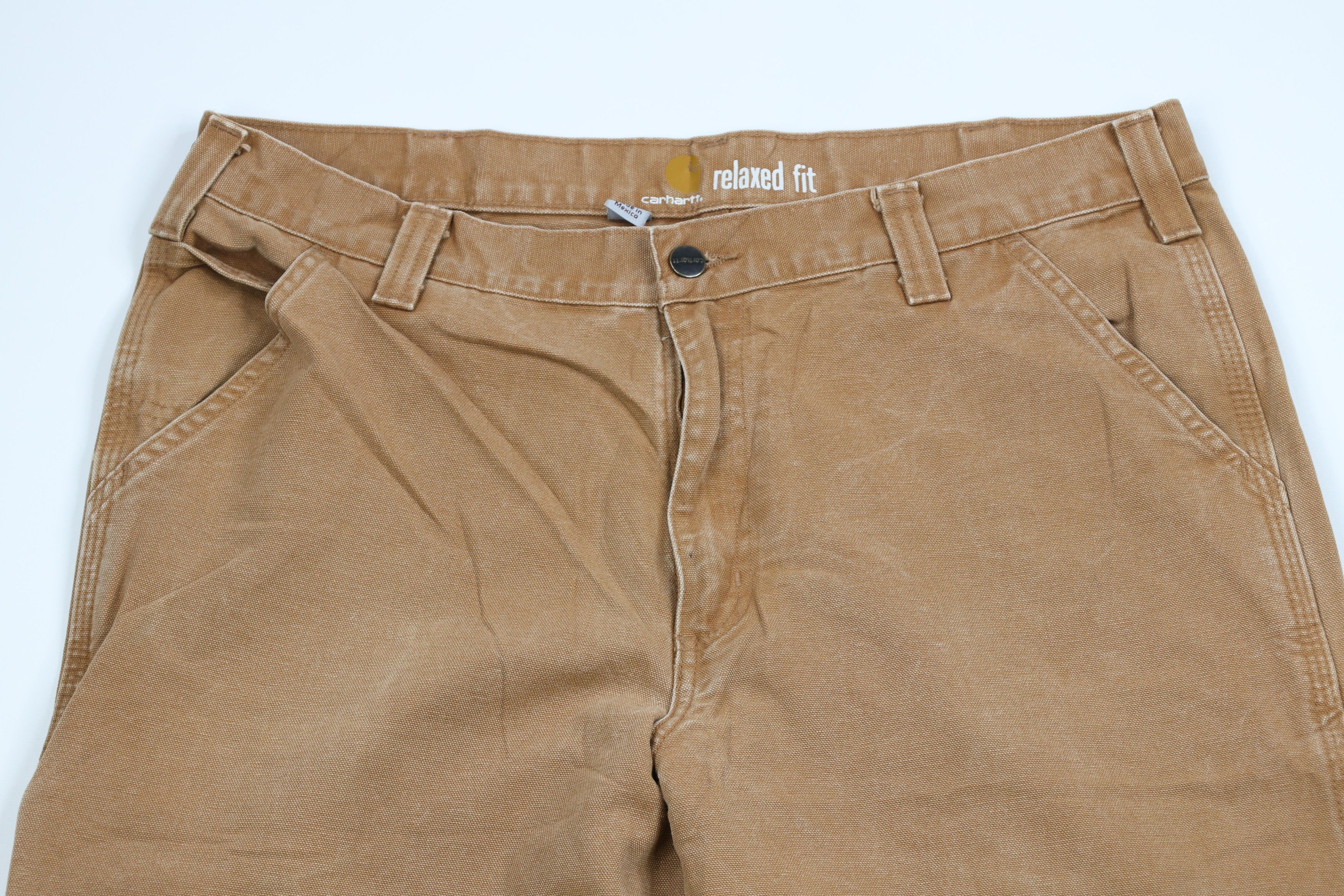 Carhartt × Vintage Carhartt Faded Spell Out Relaxed Fit Canvas Pants Duck Brown Size US 36 / EU 52 - 2 Thumbnail
