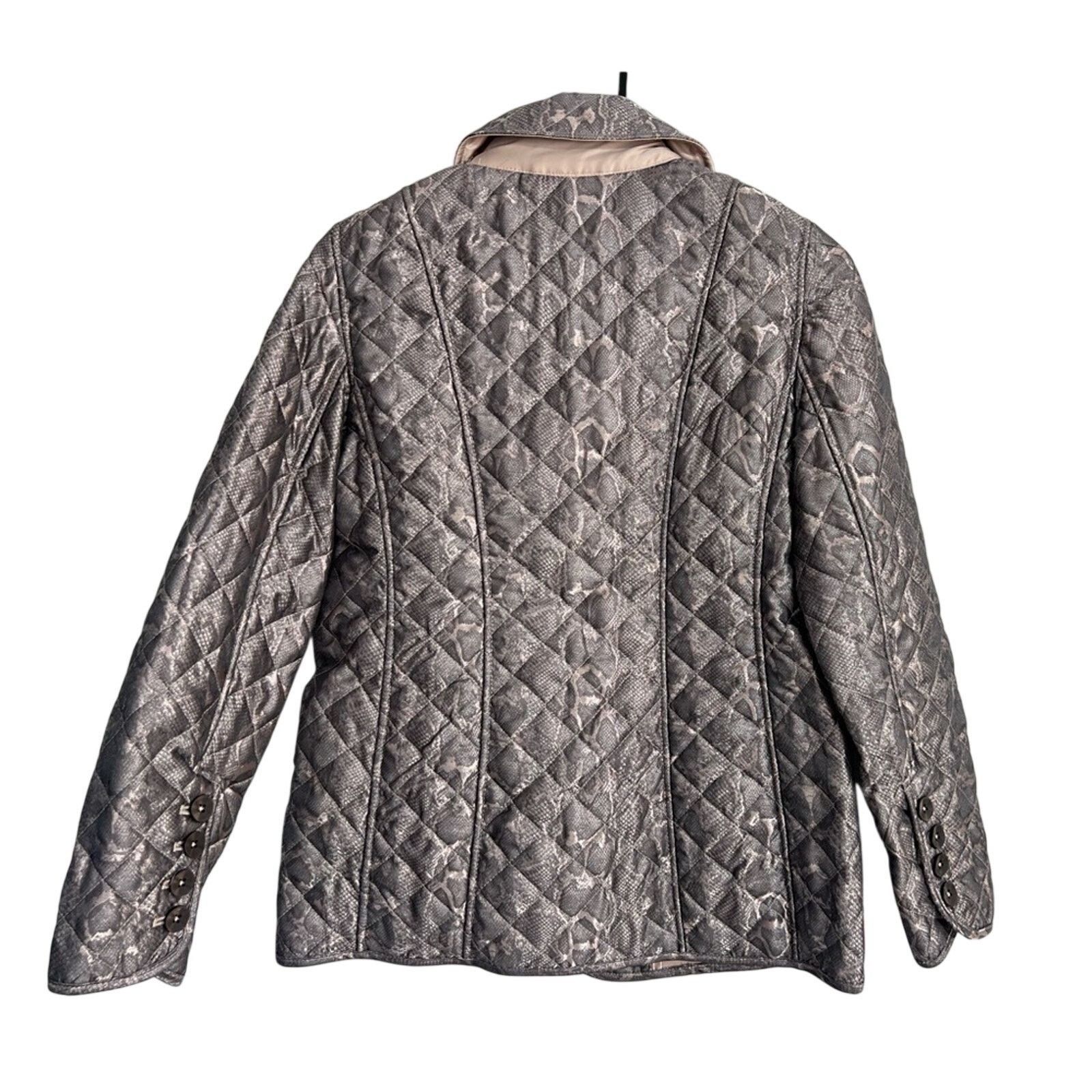 Chicos CHICO'S Women's Jacket Coat Size 0/2 Quilted Metallic Python Size XS / US 0-2 / IT 36-38 - 2 Thumbnail